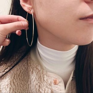 Anthropologie 12k Gold Hoop Earrings